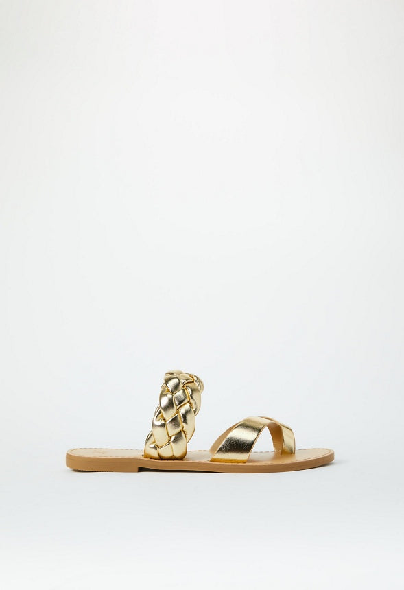 Suri Flat Slide Sandal Gold