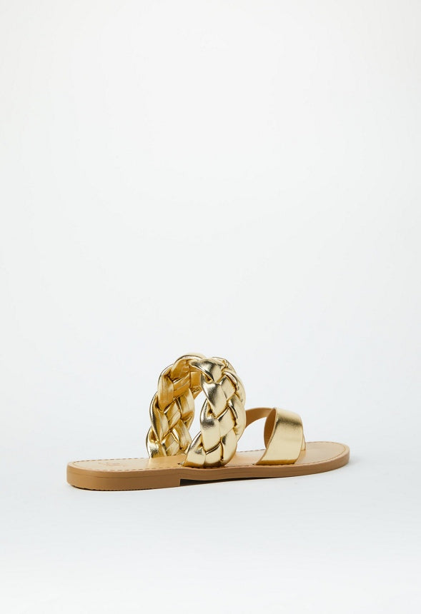 Suri Flat Slide Sandal Gold