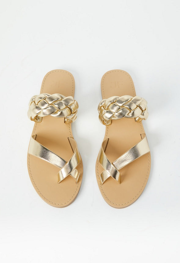 SURI FLAT SLIDE SANDAL Gold