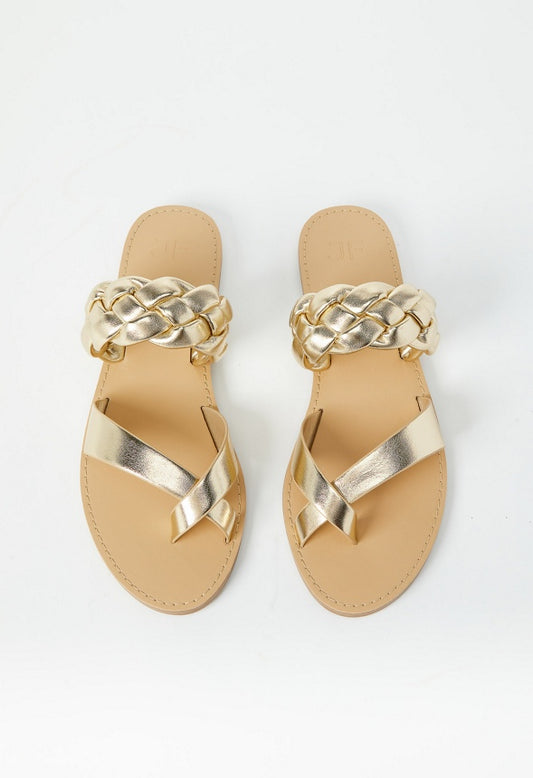 SURI FLAT SLIDE SANDAL Gold