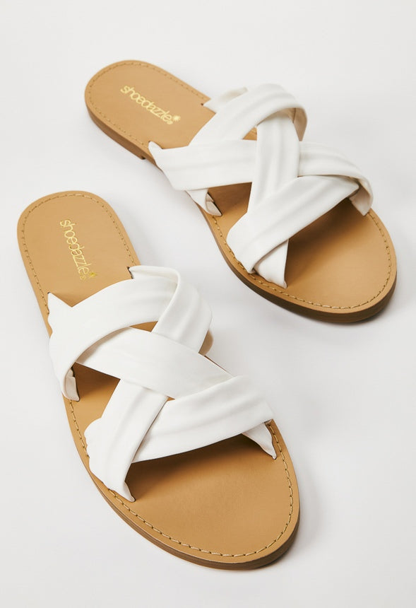 DANIELA FLAT SLIDE SANDAL Bright White