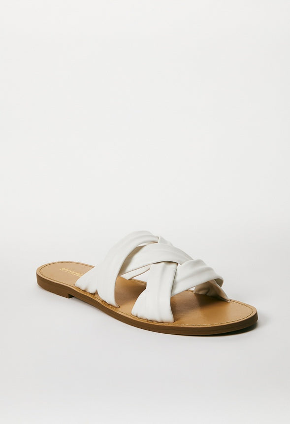 DANIELA FLAT SLIDE SANDAL Bright White