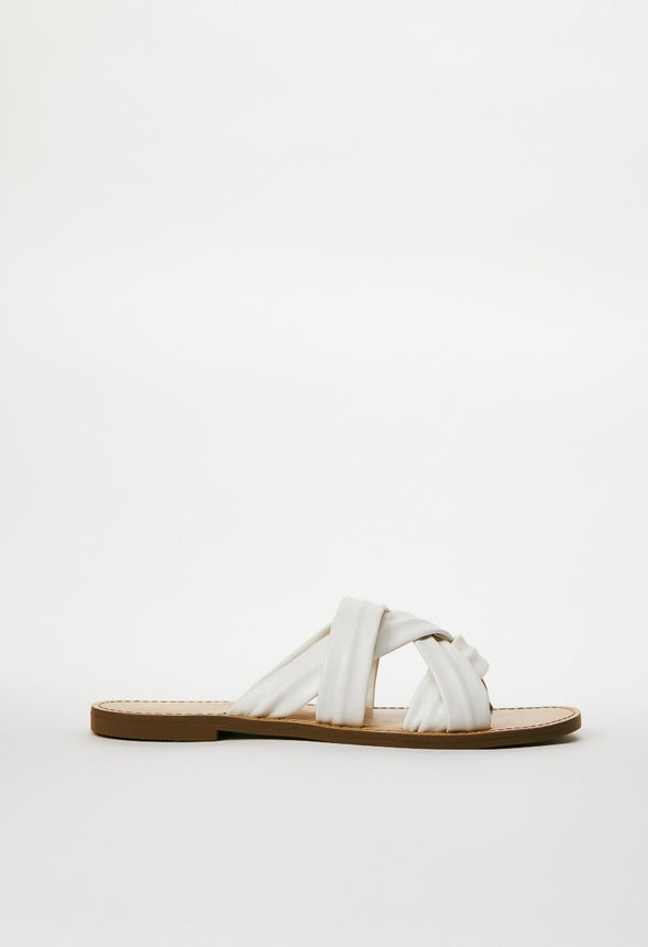 DANIELA FLAT SLIDE SANDAL Bright White
