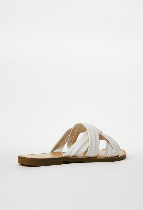 DANIELA FLAT SLIDE SANDAL Bright White