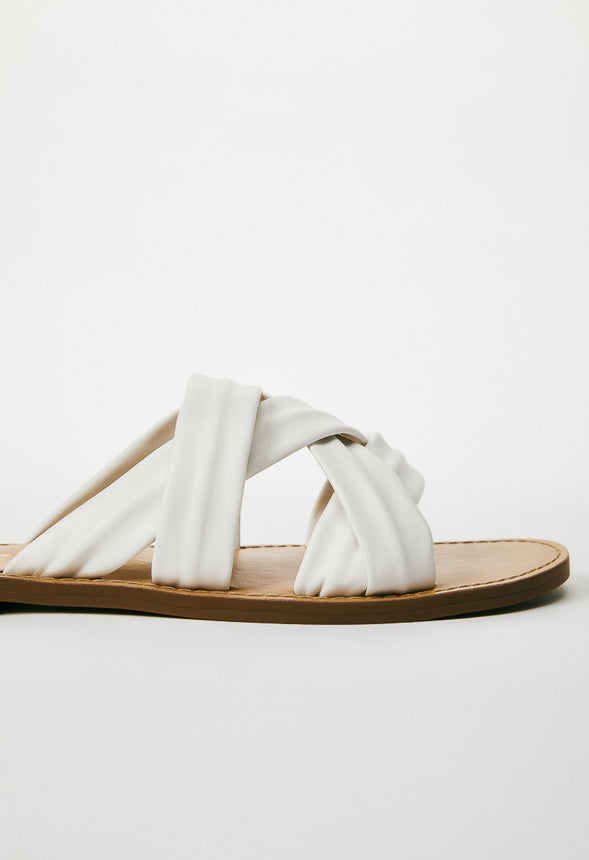 DANIELA FLAT SLIDE SANDAL Bright White