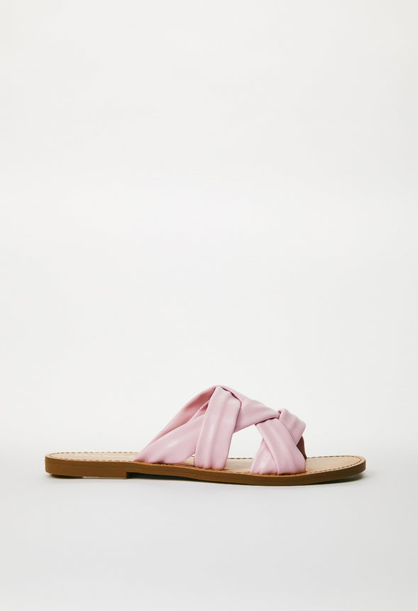 DANIELA FLAT SLIDE SANDAL Chalk Pink