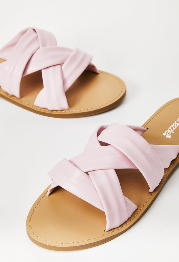 DANIELA FLAT SLIDE SANDAL Chalk Pink