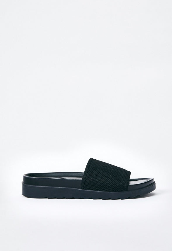 Nellie Slide Sandal Black Caviar