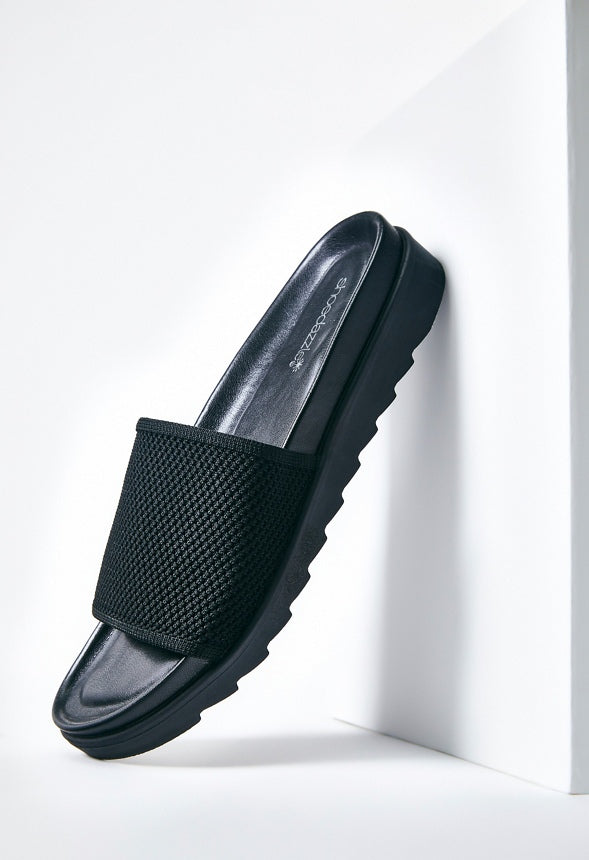 Nellie Slide Sandal Black Caviar