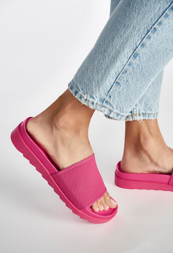 Nellie Slide Sandal Fuchsia