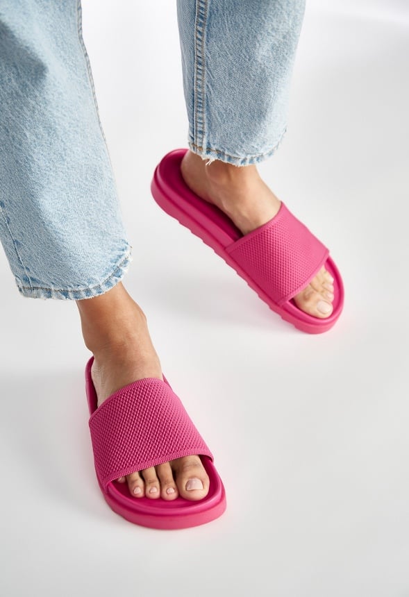 Nellie Slide Sandal Fuchsia