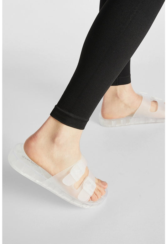 SADIE FLAT SLIDE SANDAL Clear