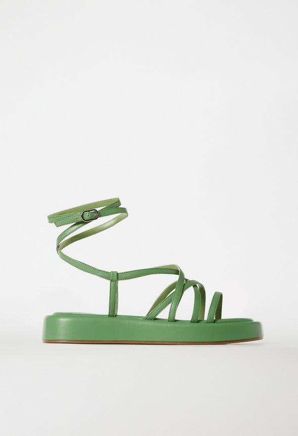 Tori Gladiator Sandal Stone Green