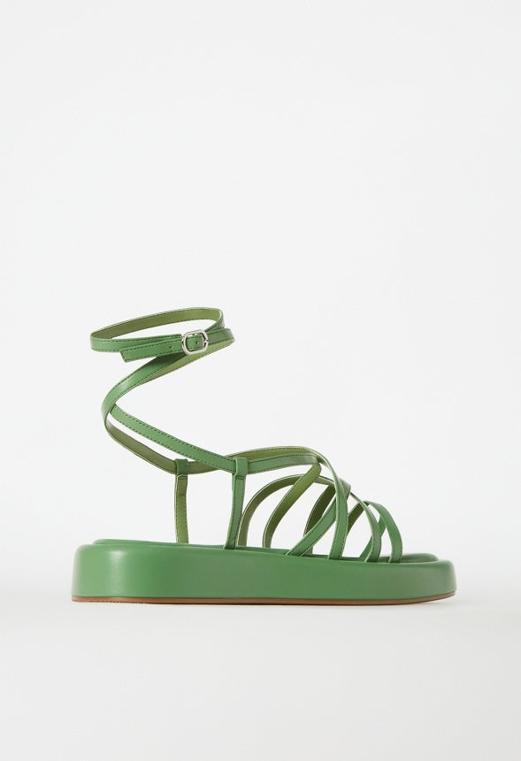 Tori Gladiator Sandal Stone Green
