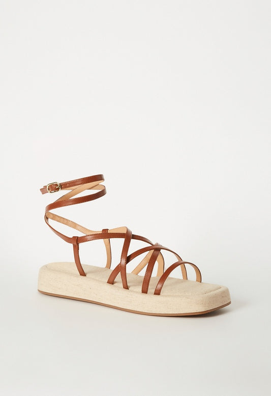 Tori Gladiator Sandal Leather Brown