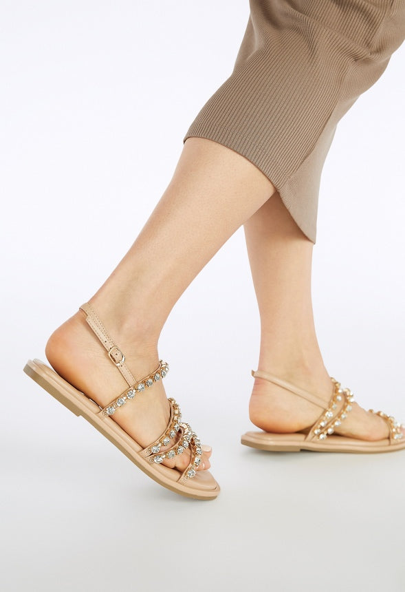 Geneva Gladiator Sandal New Nude