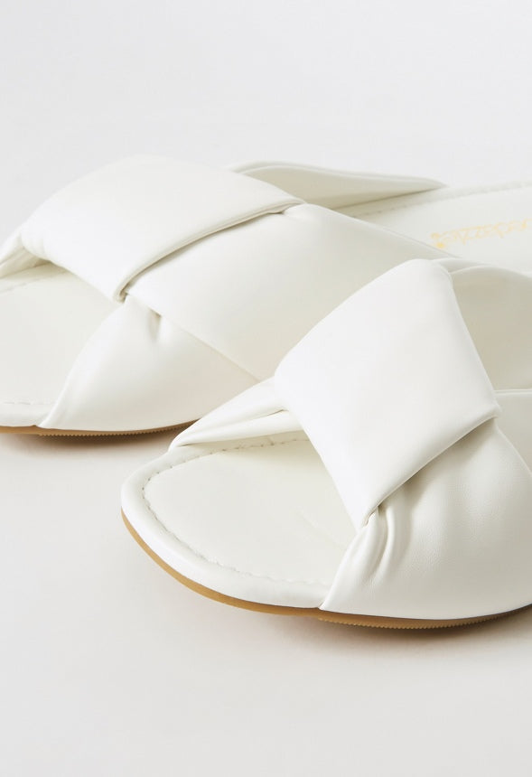 Tessa Slide Sandal Bright White