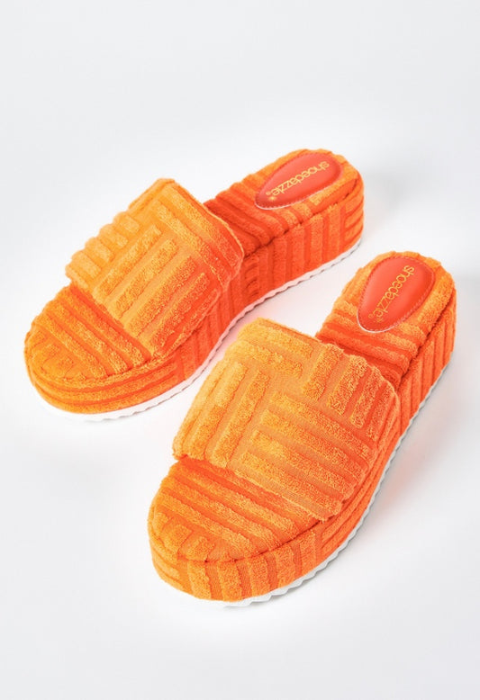 Gina Platform Slide Sandal Mandarin Orange