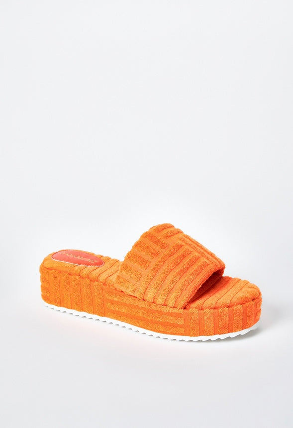 Gina Platform Slide Sandal Mandarin Orange