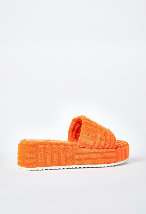 Gina Platform Slide Sandal Mandarin Orange