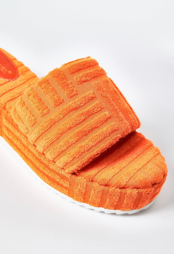 Gina Platform Slide Sandal Mandarin Orange