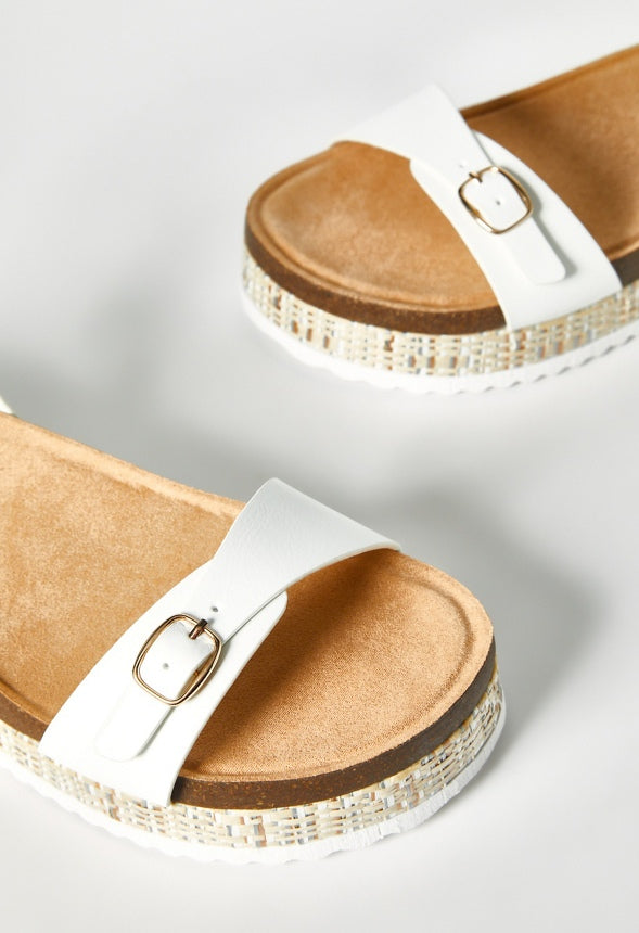 Havana Flat Sandal Bright White