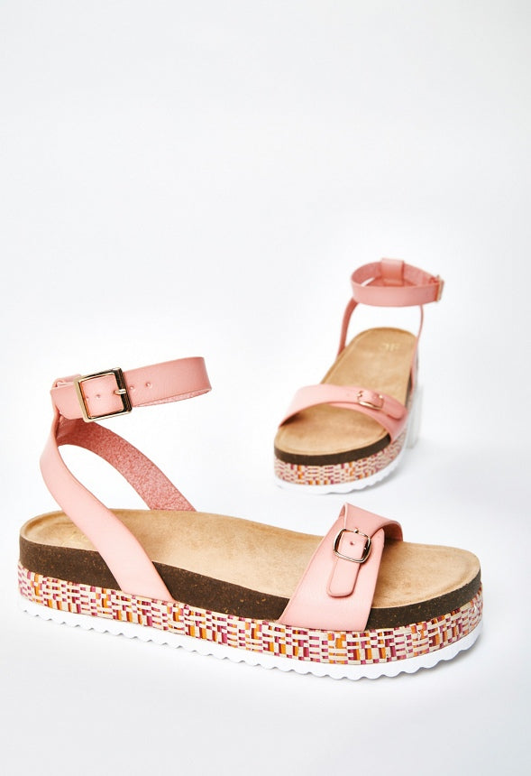 Havana Flat Sandal Blooming Dahlia