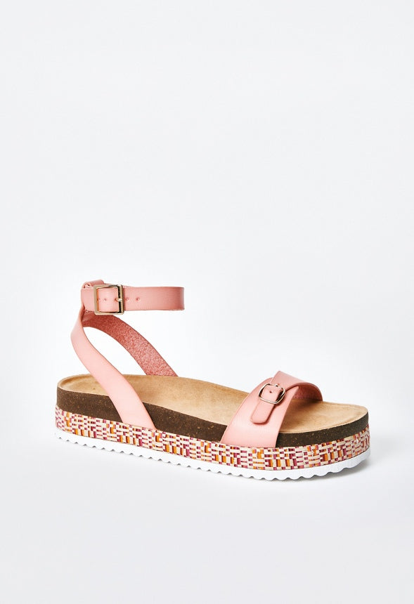 Havana Flat Sandal Blooming Dahlia