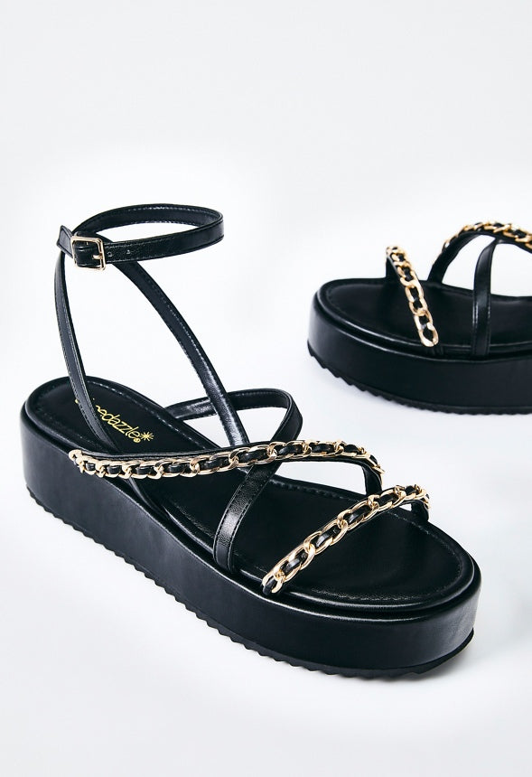 Kiara Platform Sandal Black Caviar