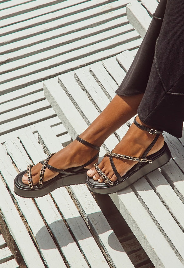 Kiara Platform Sandal Black Caviar