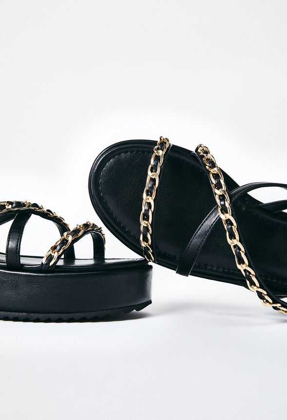 Kiara Platform Sandal Black Caviar
