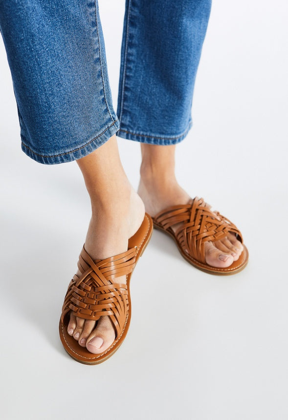 Frida Slide Sandal Cognac