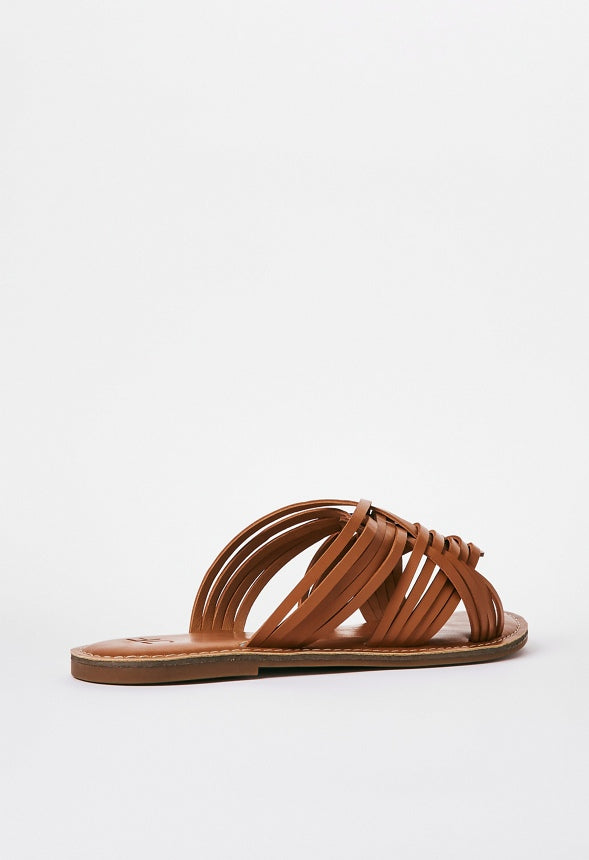 Frida Slide Sandal Cognac