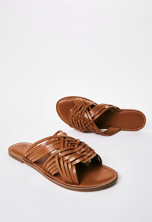 Frida Slide Sandal Cognac
