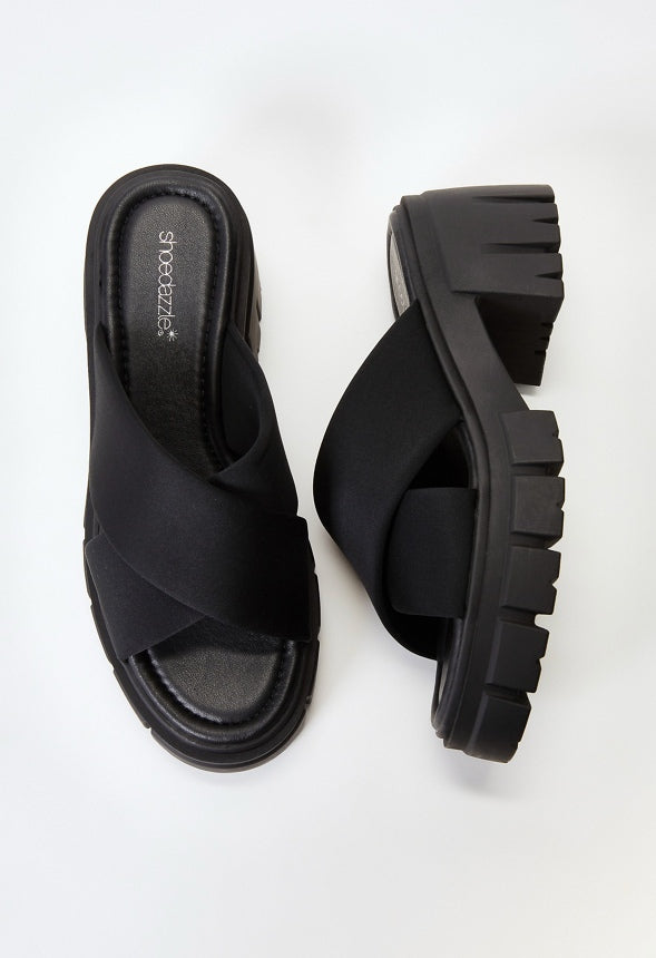 Sloane Lug Sole Sandal Black