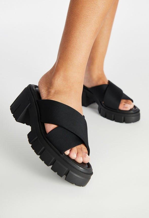 Sloane Lug Sole Sandal Black
