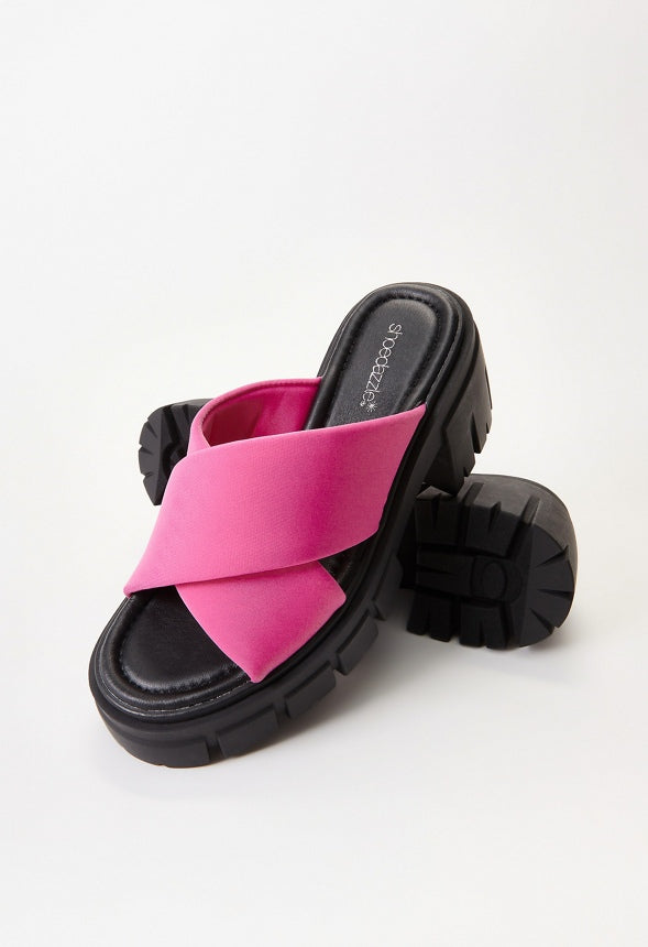 Sloane Lug Sole Sandal Shocking Pink