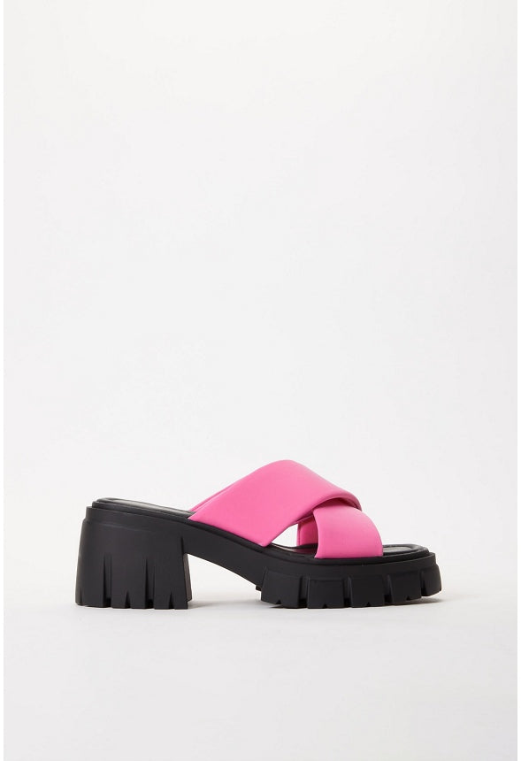 Sloane Lug Sole Sandal Shocking Pink
