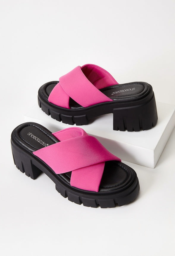 Sloane Lug Sole Sandal Shocking Pink