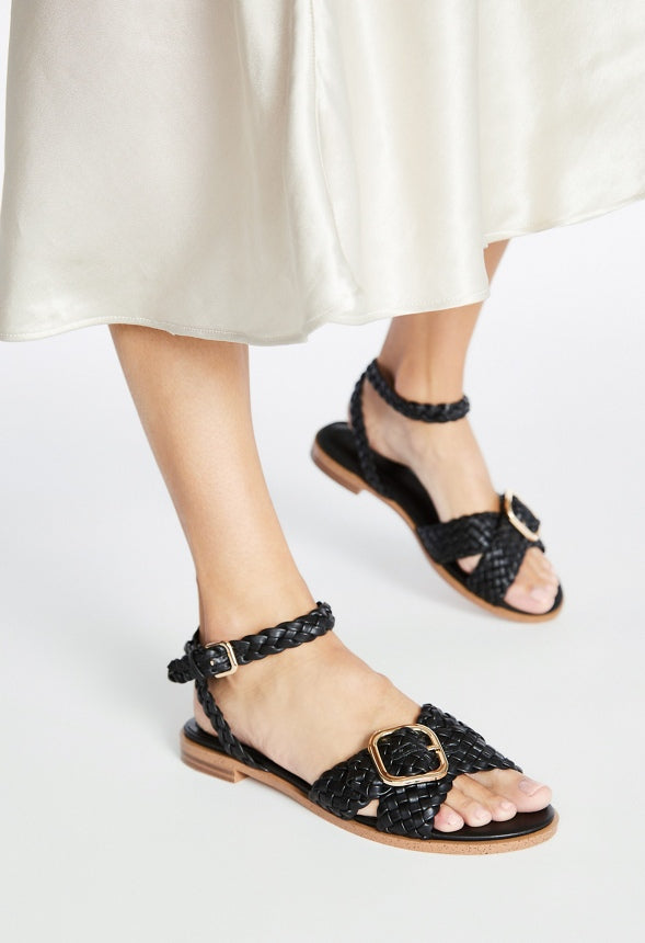 Thea Flat Sandal Black