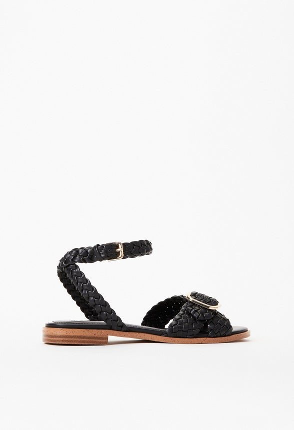 Thea Flat Sandal Black