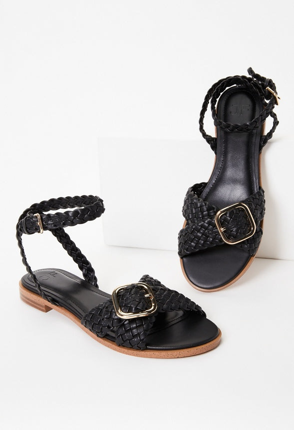 Thea Flat Sandal Black