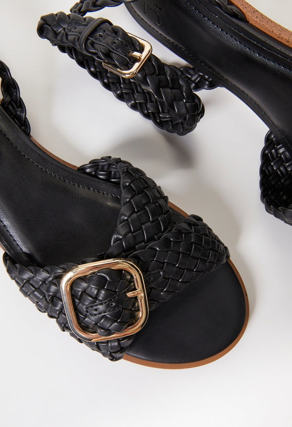 Thea Flat Sandal Black