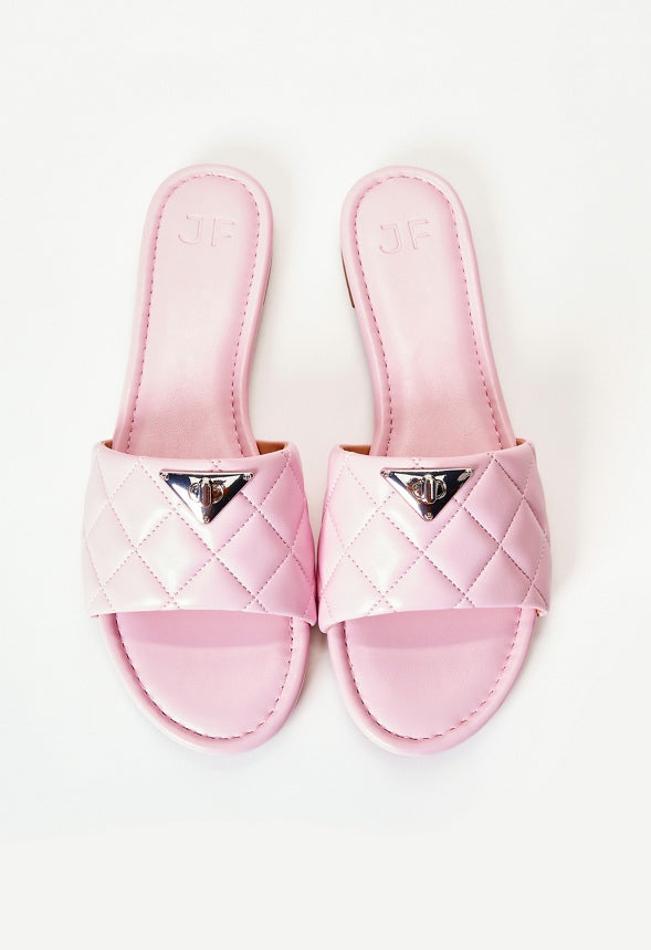 Sophie Flat Slide Sandal Chalk Pink