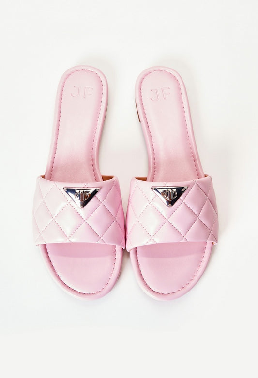 Sophie Flat Slide Sandal Chalk Pink