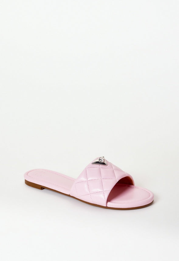 Sophie Flat Slide Sandal Chalk Pink