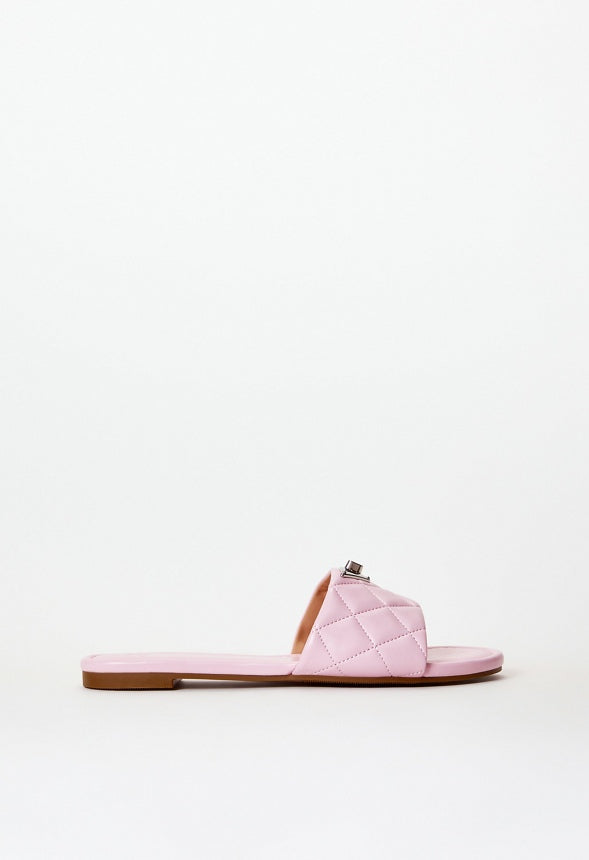 Sophie Flat Slide Sandal Chalk Pink