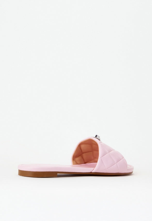 Sophie Flat Slide Sandal Chalk Pink