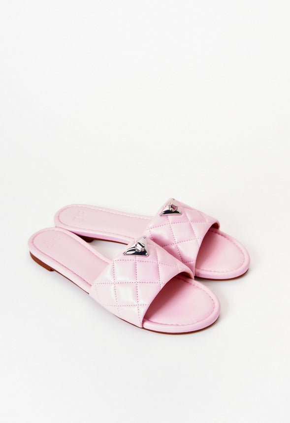 Sophie Flat Slide Sandal Chalk Pink