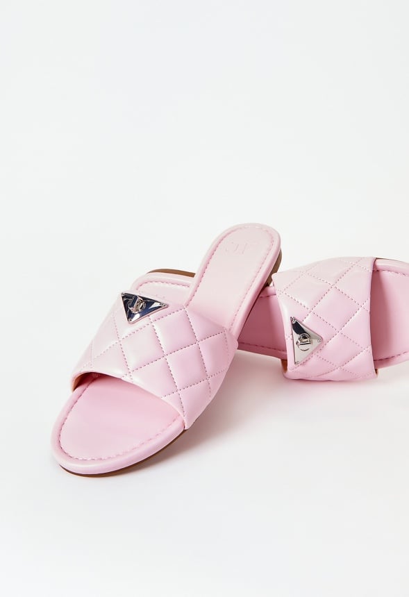 Sophie Flat Slide Sandal Chalk Pink